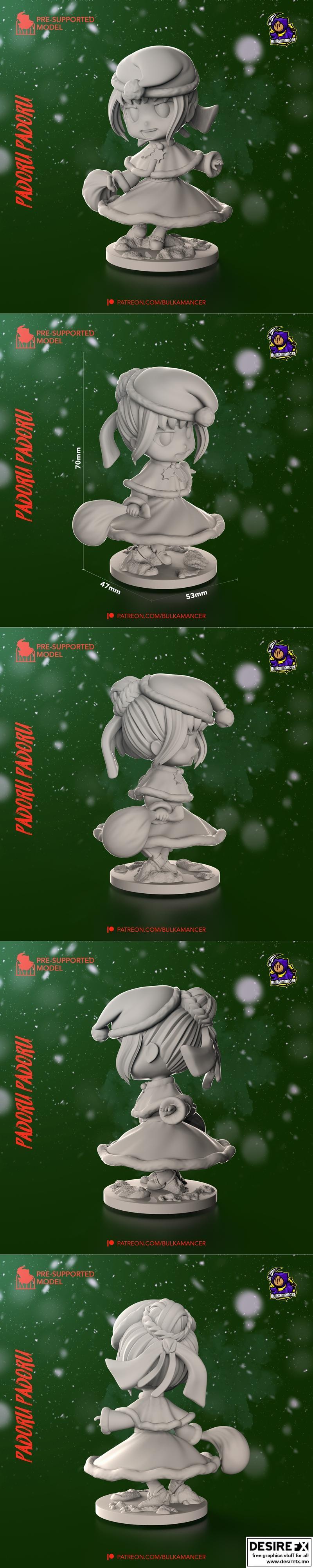 Padoru 3D打印模型：Bulkamancer角色雕塑.stl|Padoru – Bulkamancer – 3D Print Model STL