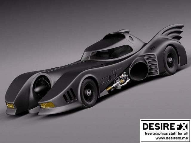 蝙蝠车3D打印模型|Batmobile William La Saga – 3D Print Model STL