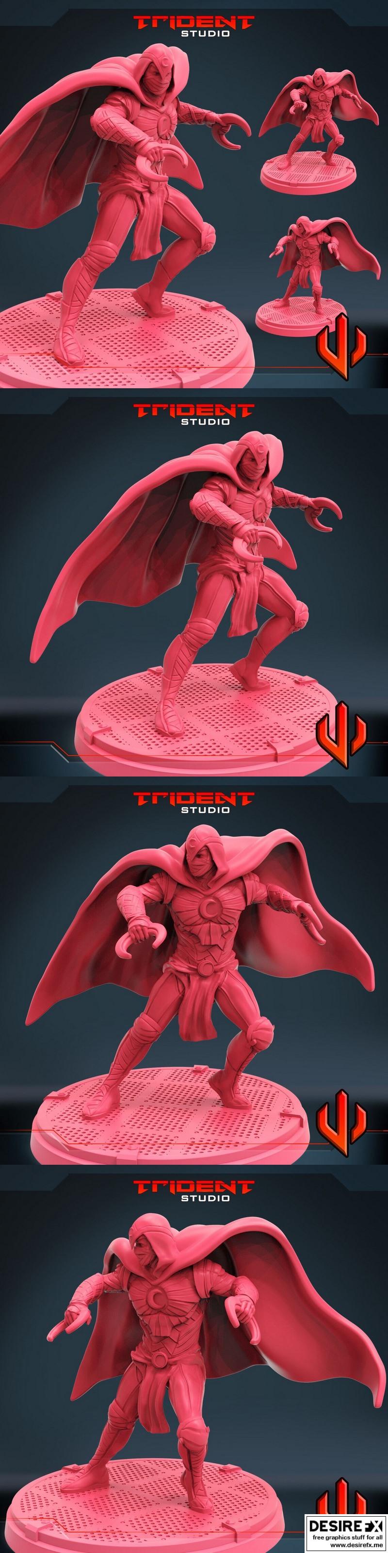 Trident Studio - 魔 knight B - 3D打印模型|Trident Studio – Moon Knight B – 3D Print Model STL