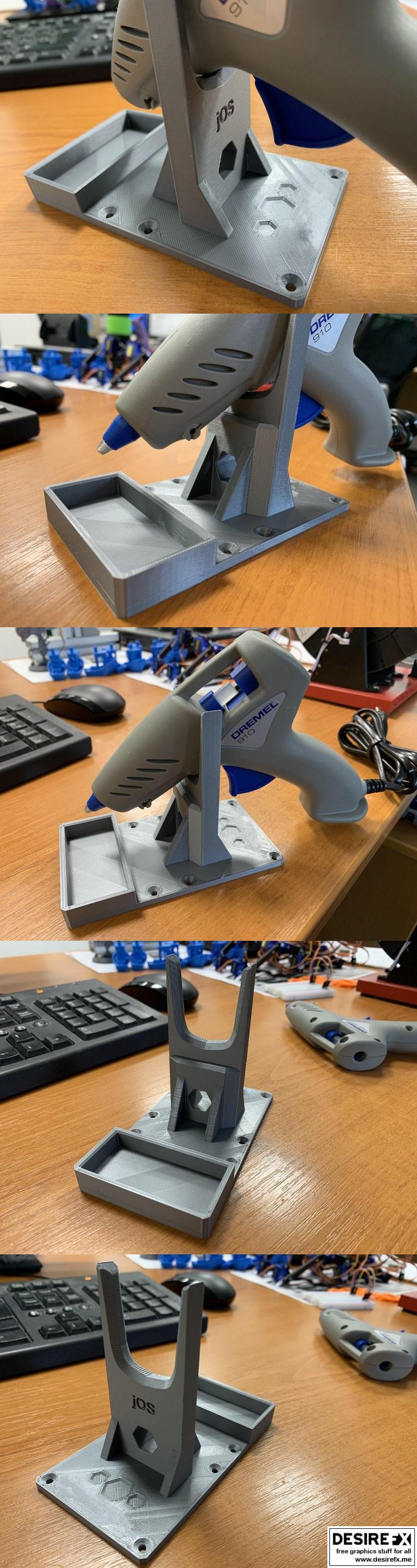 热熔胶枪支架 3D打印模型|Hot Glue Gun Stand – 3D Print Model STL