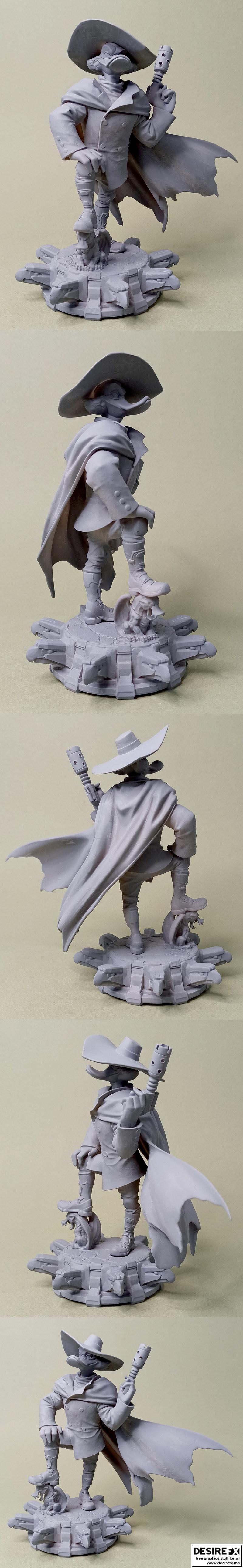 黑暗飞翼鸭 3D打印模型|Darkwing Duck – 3D Print Model STL