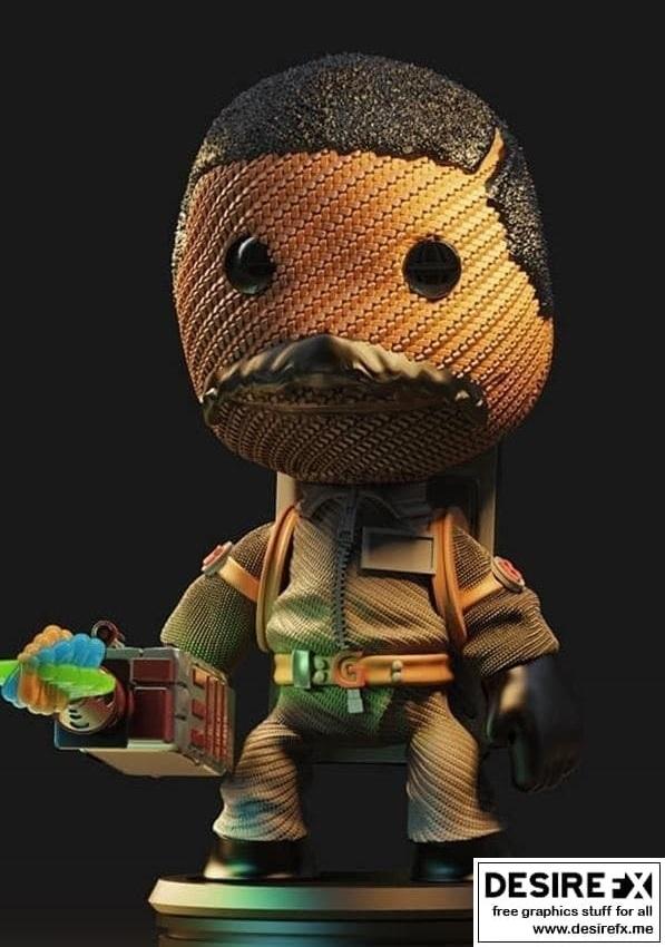 鬼鬼与僵尸终结者 Zeddemore 3D打印模型|Ghostbusters Zeddemore – 3D Print Model STL