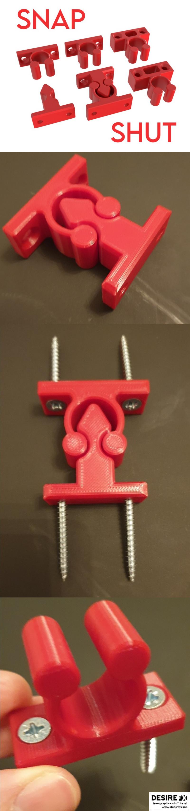 门锁夹持装置 - 3D打印模型|Door Retaining Catch – 3D Print Model STL