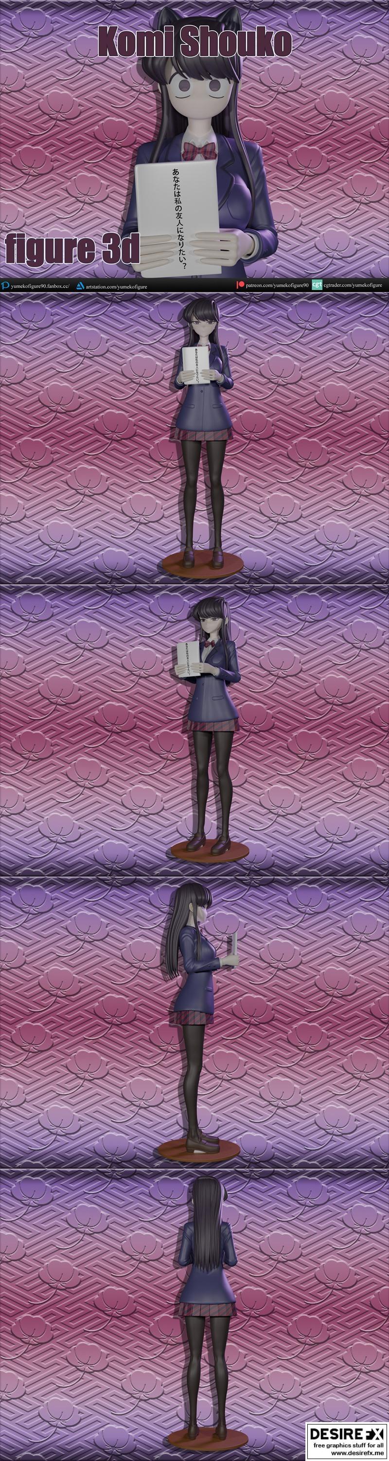 Komi Shouko 3D打印模型|Komi Shouko figure – 3D Print Model STL