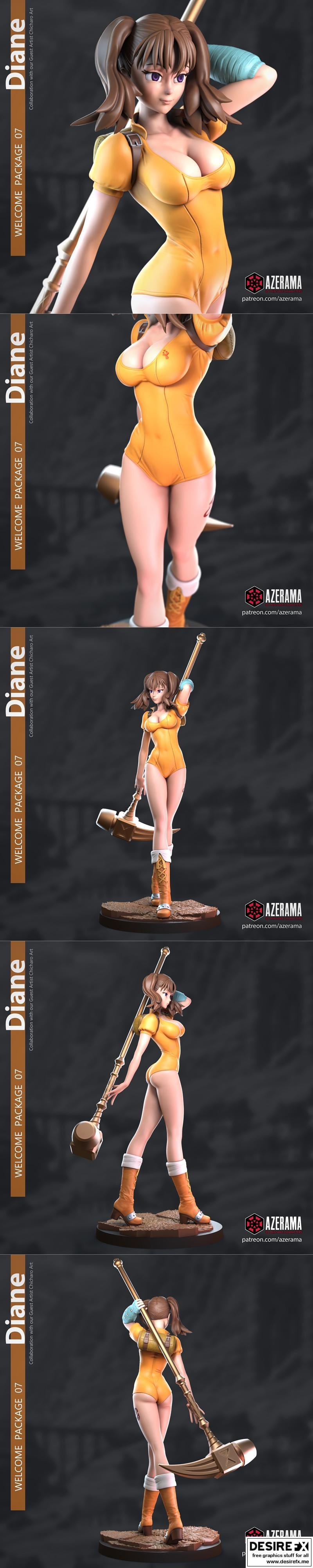 迪安七宗罪 3D打印模型|Diane Seven Deadly Sins – 3D Print Model STL