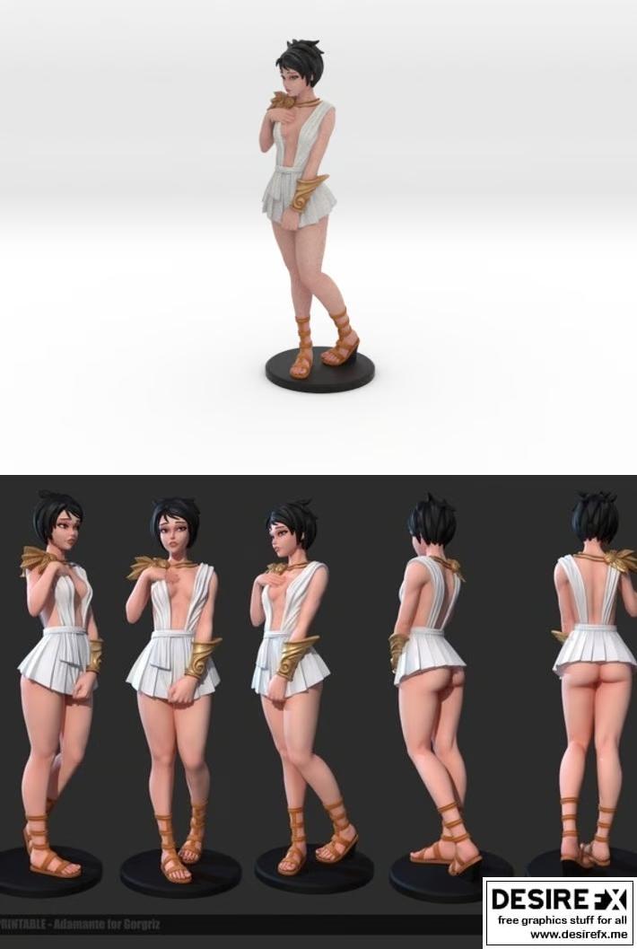 Adamante shy – 动漫游戏角色3D打印模型|Adamante shy – 3D Print Model STL