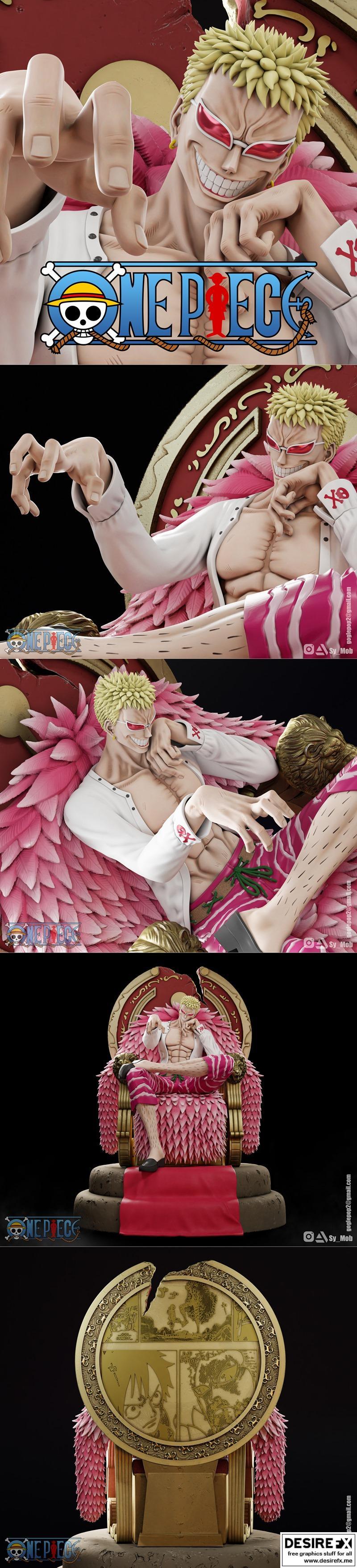 海贼王多弗朗明哥3D打印模型|Donquixote Doflamingo One Piece – 3D Print Model STL