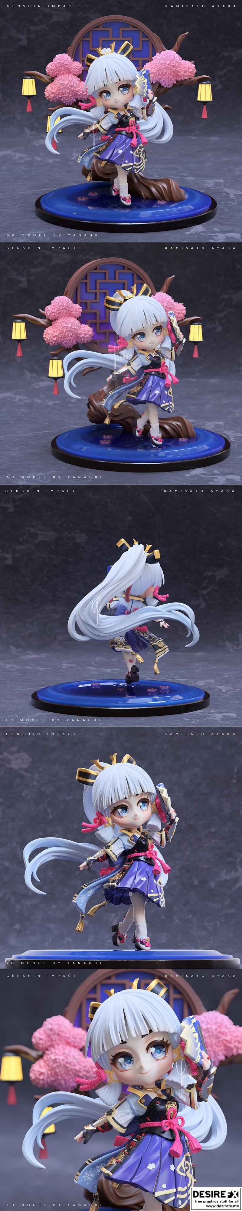 妖精的尾巴 亚卡那 3D打印模型|Kamisato Ayaka – 3D Print Model STL