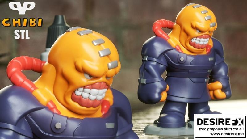 3DXM - 生化危机：敌人 chibi 3D打印模型|3DXM – Resident Evil Nemesis chibi – 3D Print Model STL