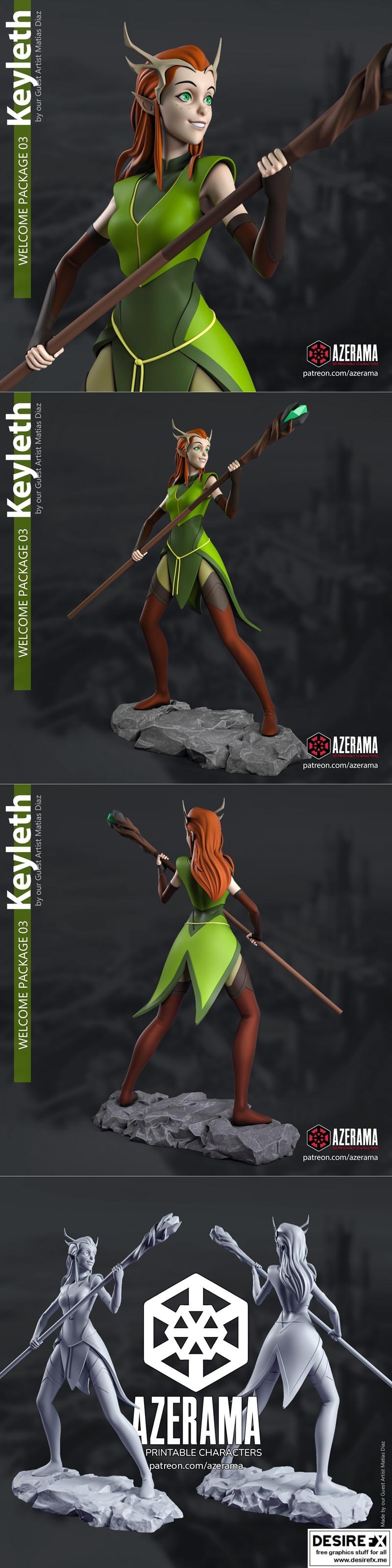 Vox Machina 三号模型：凯莉丝|Keyleth from Vox Machina – Azerama – 3D Print Model STL