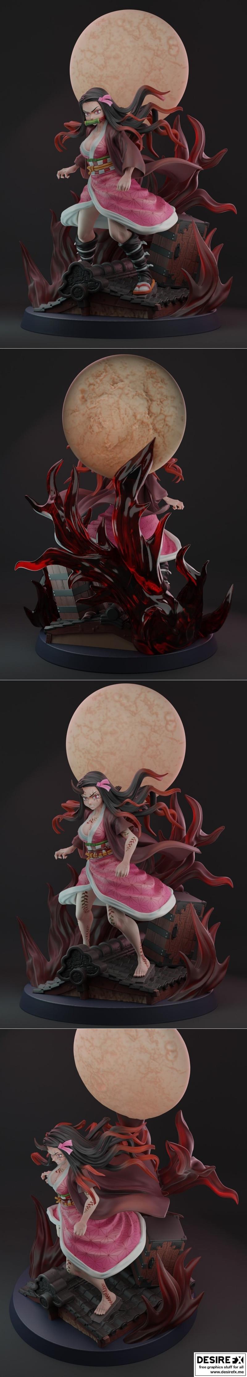 鬼灭之刃 神无毗桥 3D打印模型|Demon Slayer Nezuko – 3D Print Model STL