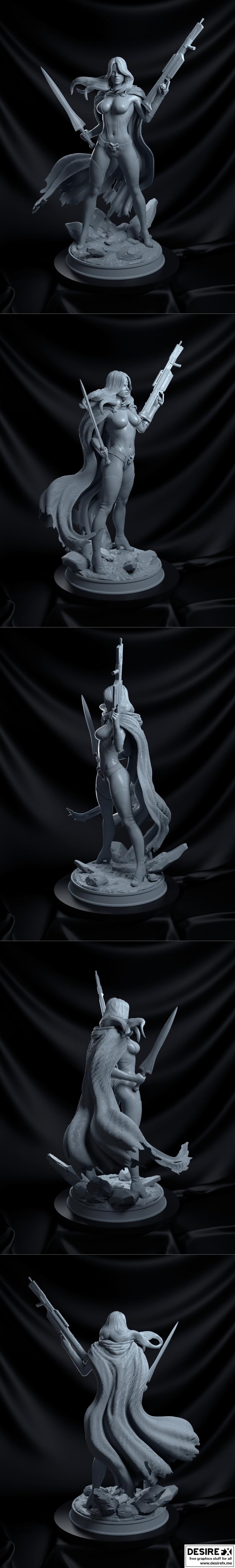 银河护卫队 Gamora 3D打印模型|Gamora – Guardians of the Galaxy Statue – 3D Print Model STL