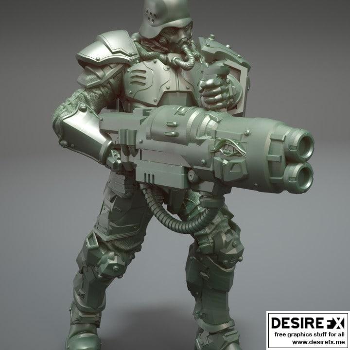 狼群重型武器单位——3D打印模型|Wolf Pack Heavy Weapons Unit – 3D Print Model STL
