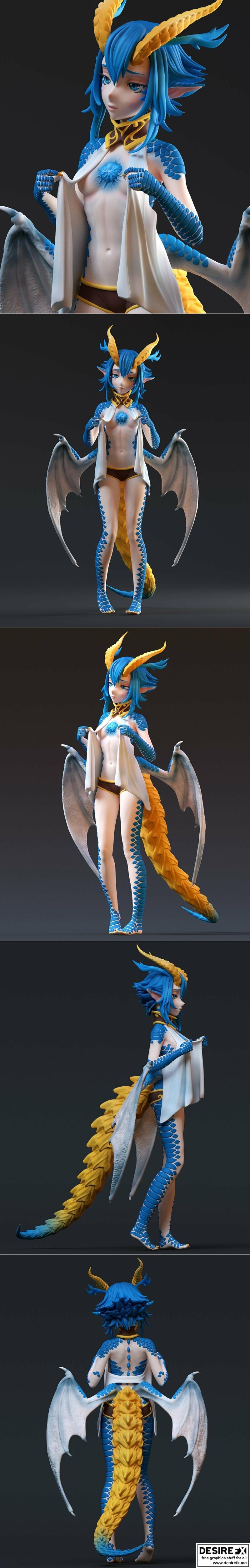 Skadi 龙鳞模型 3D打印版|Skadi Dragenfelt – 3D Print Model STL