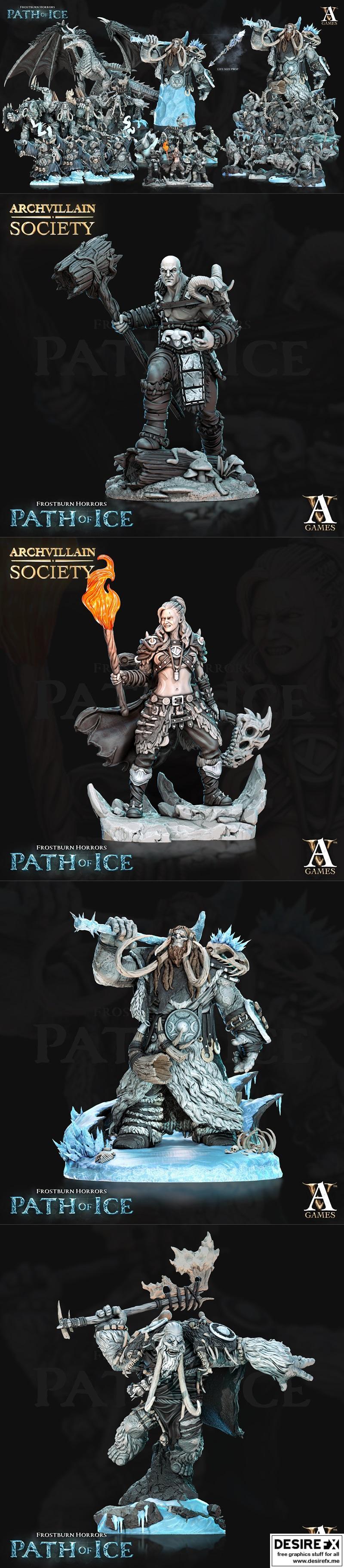 Archvillain Games《冰之路径》3D打印模型|Archvillain Games – Path of Ice December 2022 – 3D Print Model STL