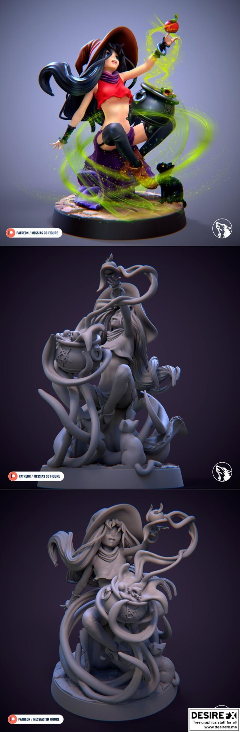 万圣节原画角色3D打印模型|Original Art witch halloween – 3D Print Model STL