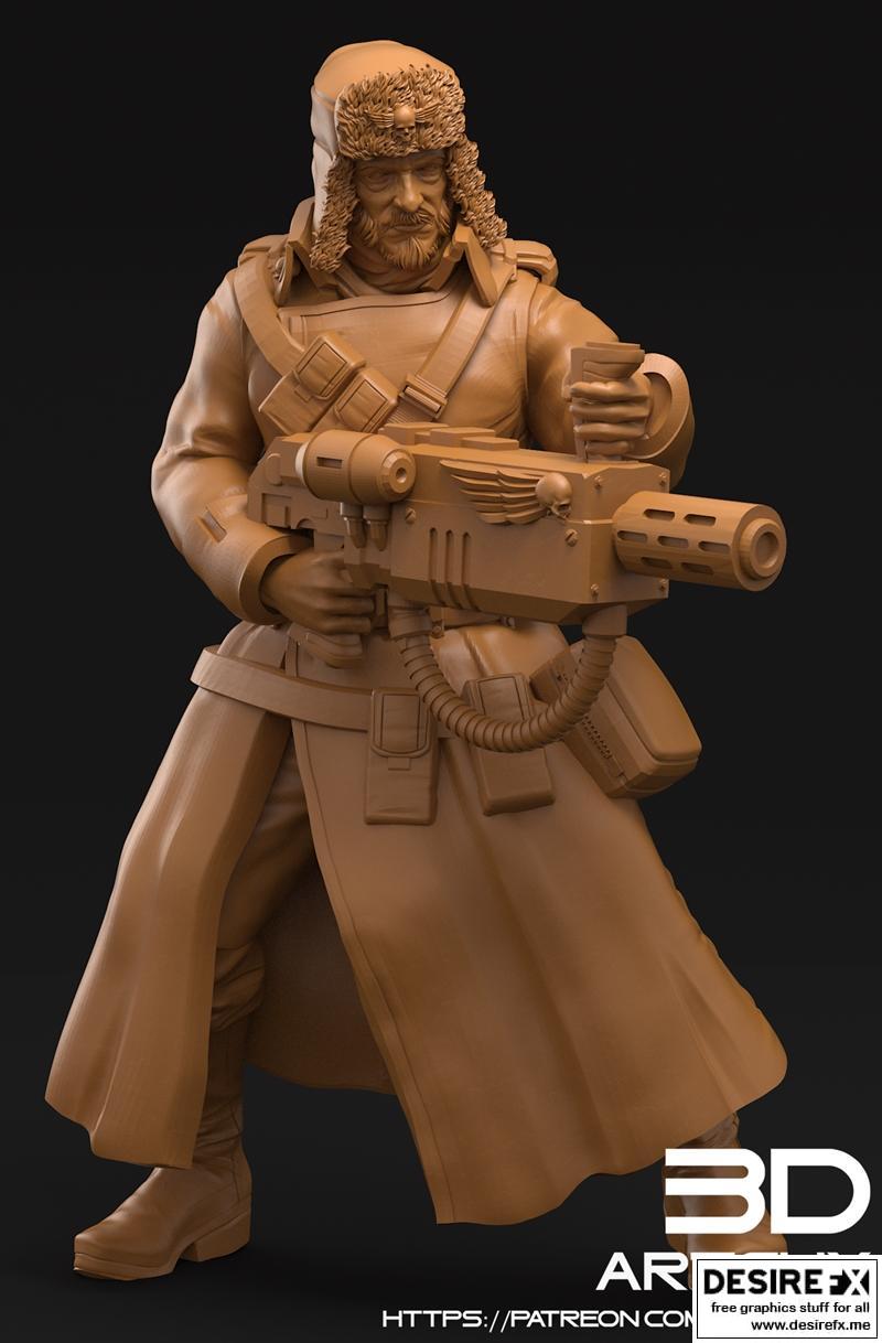 OfficerAide Pose II 3D打印模型|OfficerAide Pose II – 3DArtGuy – 3D Print Model STL