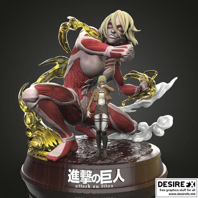 女巨人与安妮——《进击的巨人》3D打印模型|Female Titan and Annie From Attack On Titan – 3D Print Model STL