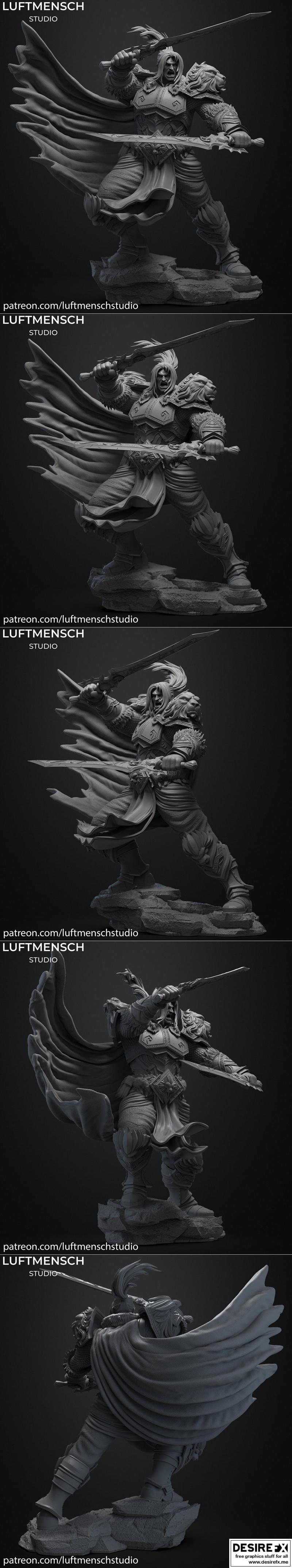 瓦里安·沃瑞恩 3D打印模型|Varian Wrynn – Luftmensch Studio – 3D Print Model STL