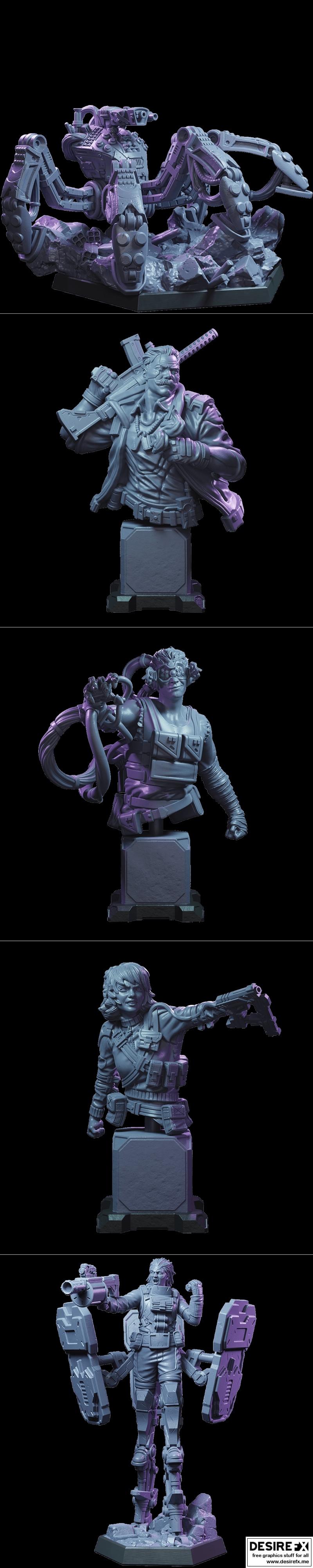 Loot Studios科幻迷你模型——过载危机系列及圣诞特别款 2022年3D打印模型|Loot Studios Sci-fi Miniatures – Overclock Crisis and Christmas bonus December 2022 – 3D Print Model STL