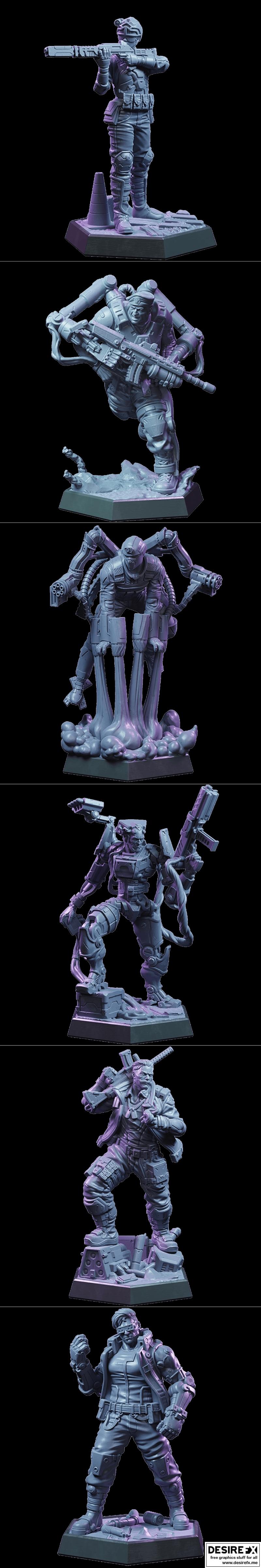 Loot Studios科幻迷你模型——过载危机系列及圣诞特别款 2022年3D打印模型|Loot Studios Sci-fi Miniatures – Overclock Crisis and Christmas bonus December 2022 – 3D Print Model STL