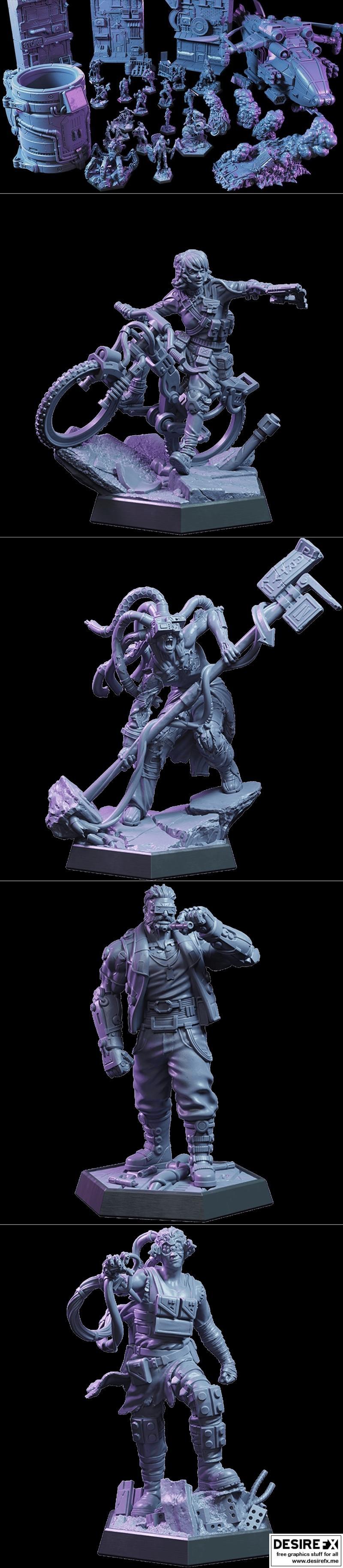 Loot Studios科幻迷你模型——过载危机系列及圣诞特别款 2022年3D打印模型|Loot Studios Sci-fi Miniatures – Overclock Crisis and Christmas bonus December 2022 – 3D Print Model STL