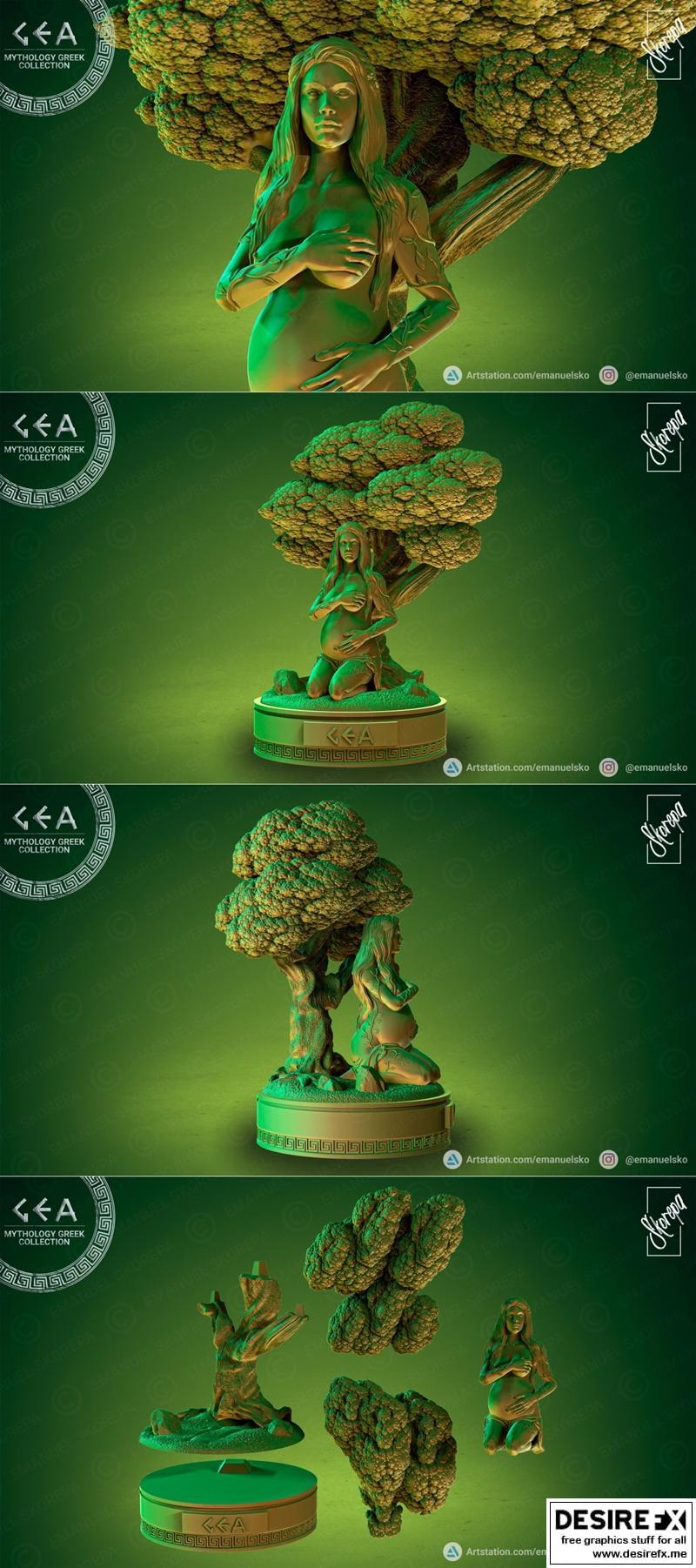 希腊神话系列3D打印模型|GEA – Greek Mythology Collection – 3D Print Model STL