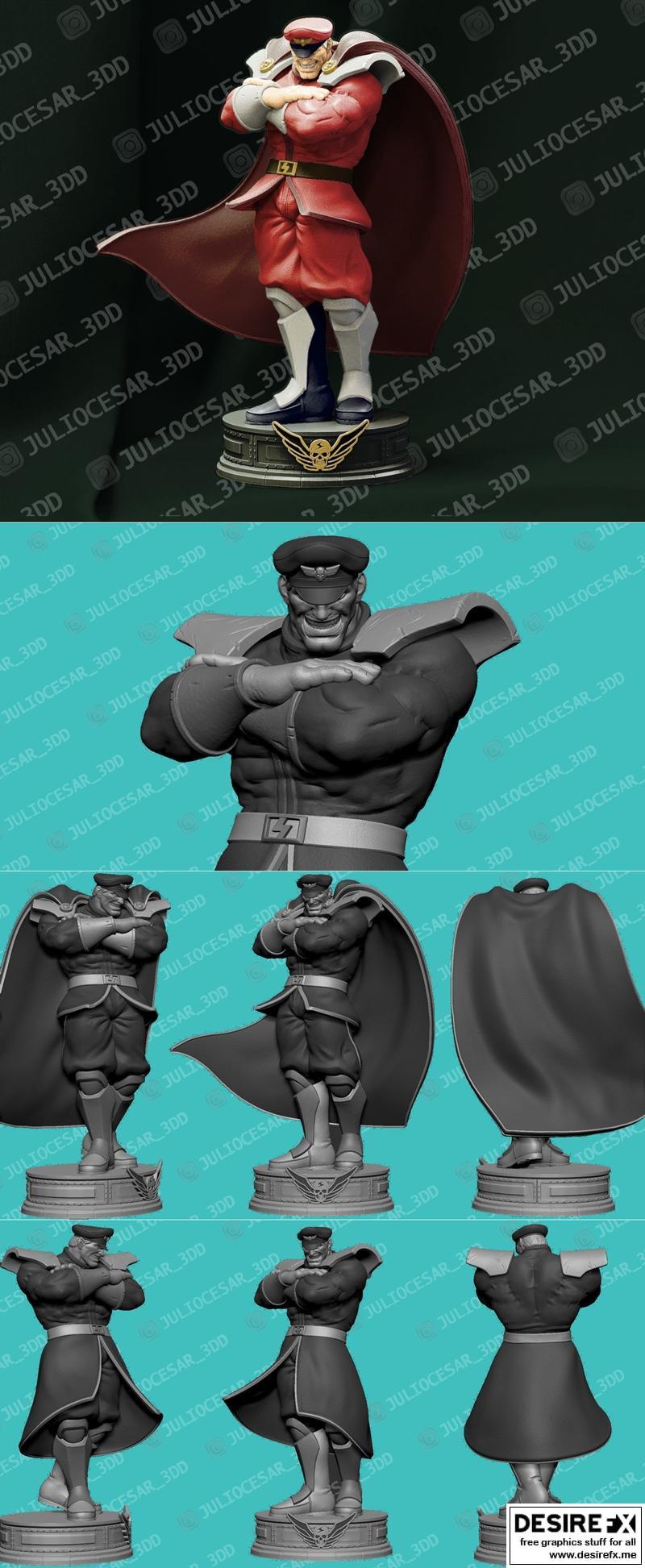 街头霸王 - M·比森 - Shadaloo独裁者 3D打印模型|Street Fighter – M Bison Shadaloo dictator – 3D Print Model STL