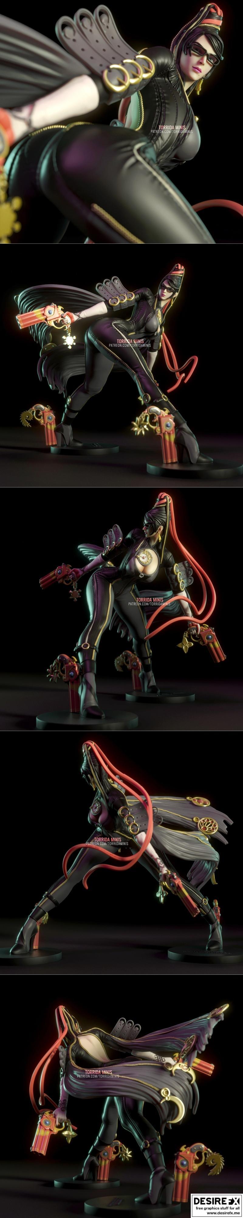 巴耶娜 小型激情模型 3D打印雕塑|Bayonetta – Torrida Minis – 3D Print Model STL