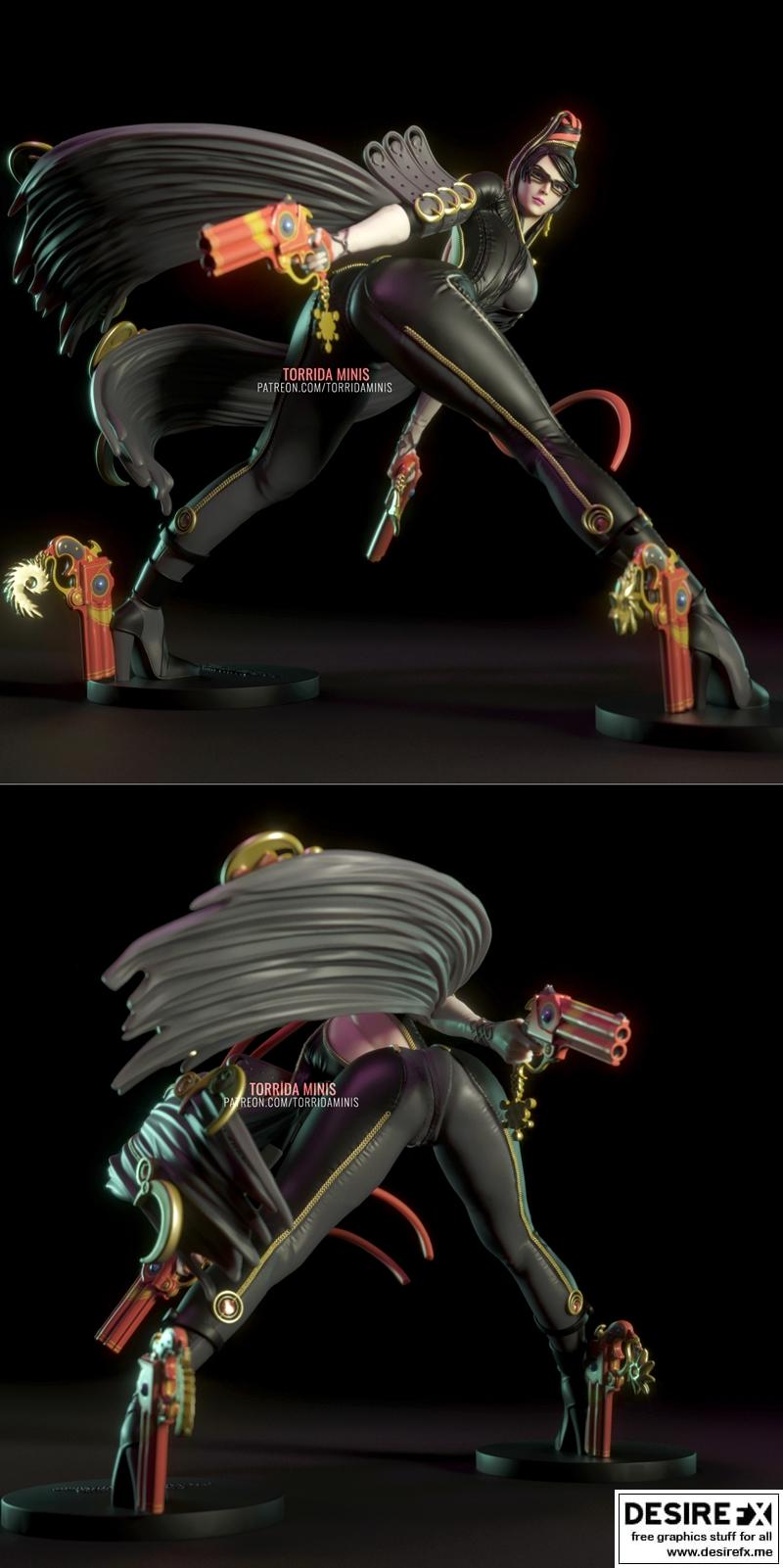 巴耶娜 小型激情模型 3D打印雕塑|Bayonetta – Torrida Minis – 3D Print Model STL