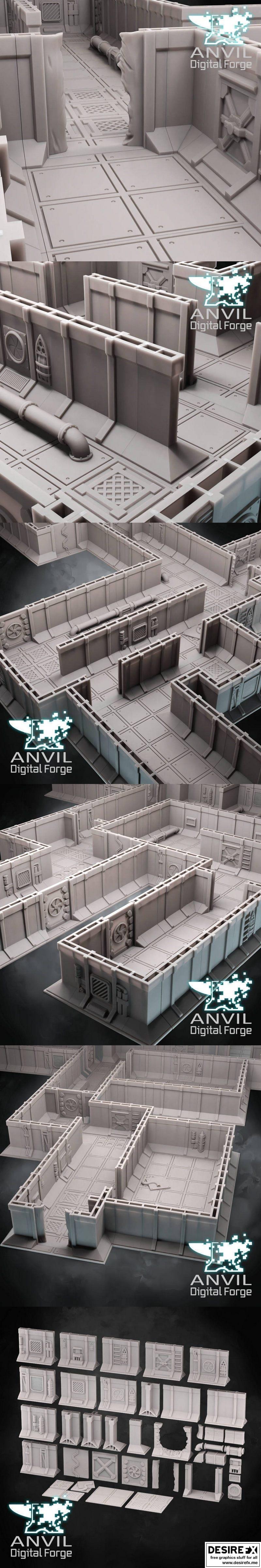 哥特式虚空走廊场景——3D打印模型|Gothic Void Corridor Scenery – 3D Print Model STL