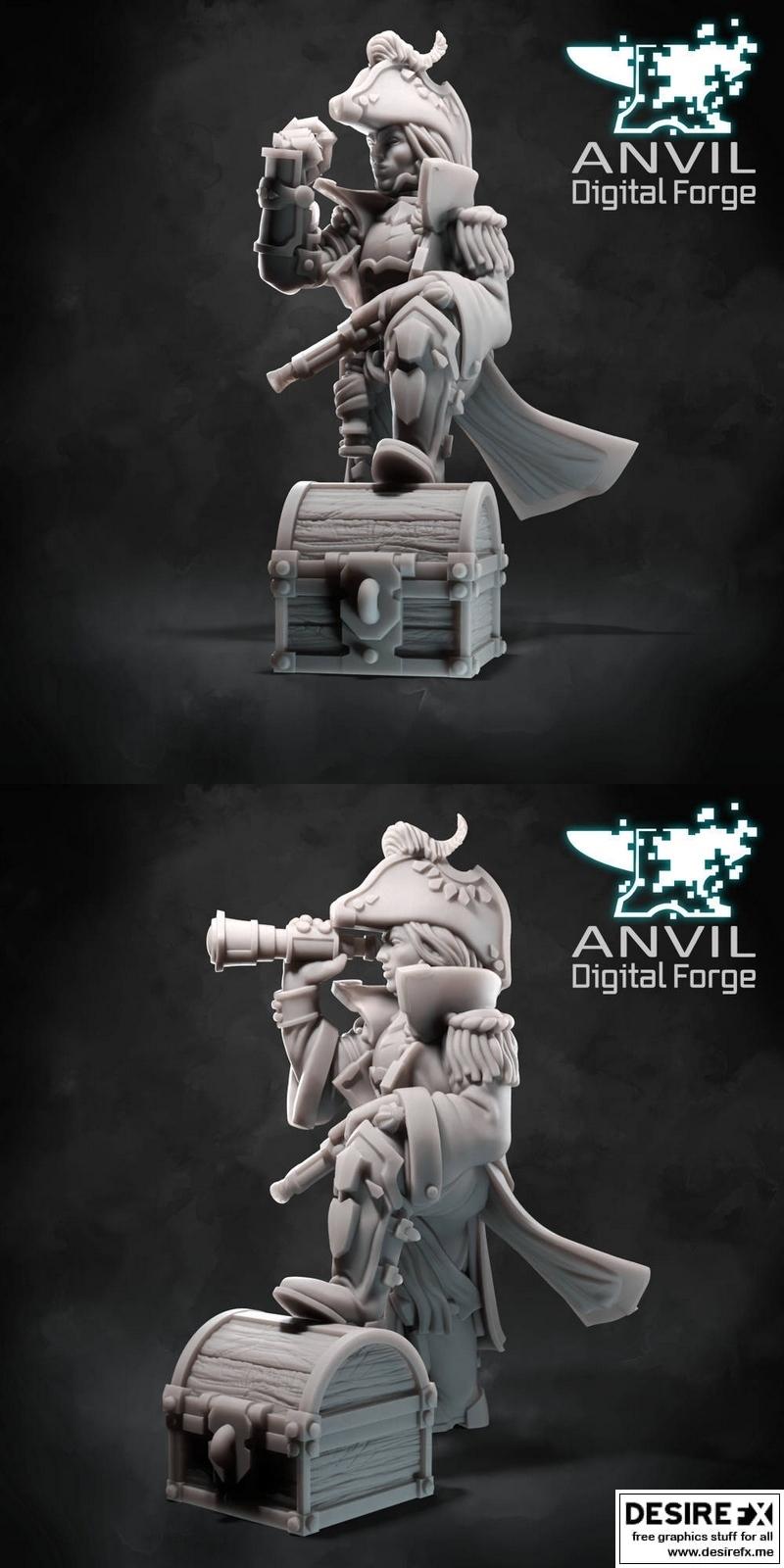 海盗舰队军官 - 3D打印模型|REG Pirate Fleet Officer – 3D Print Model STL