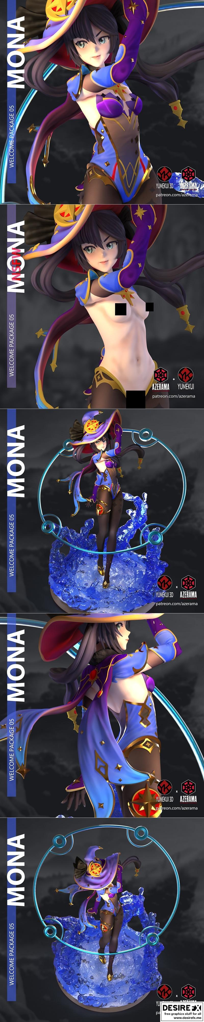 Mona - Azerama - 3D打印模型|Mona – Azerama – 3D Print Model STL