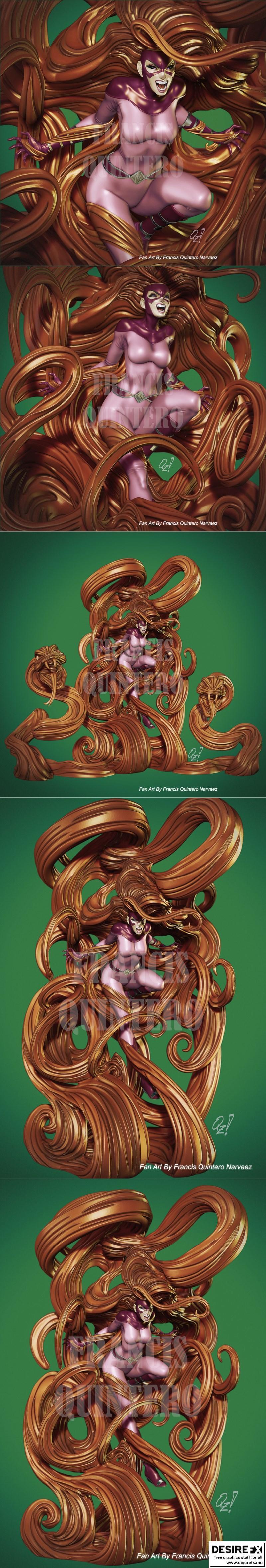 神奇四侠 3D打印模型 STL|Queen Medusa – Marvel’s Inhumans – 3D Print Model STL