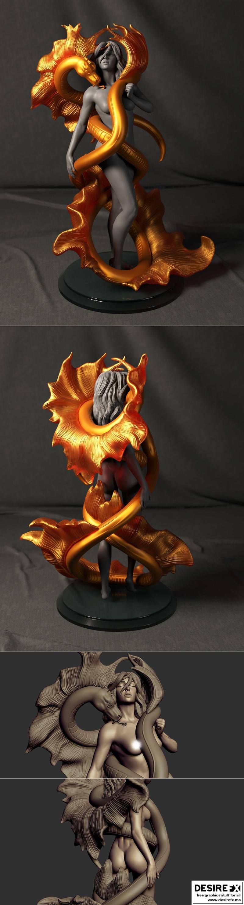 黄金恋人 - 3D打印模型|Golden Lover – 3D Print Model STL