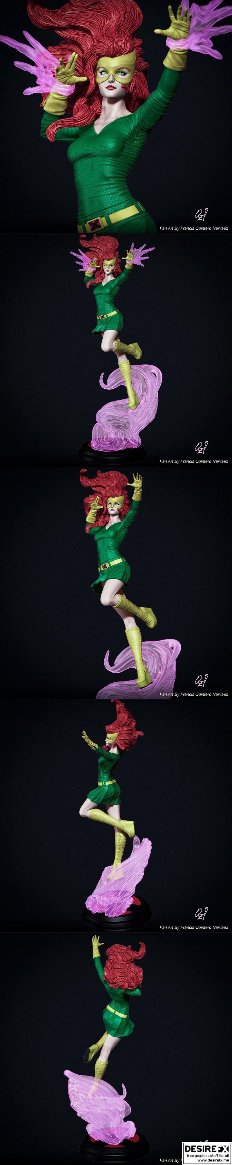Jean Grey 3D打印模型|Jean Grey Marvel Girl – 3D Print Model STL