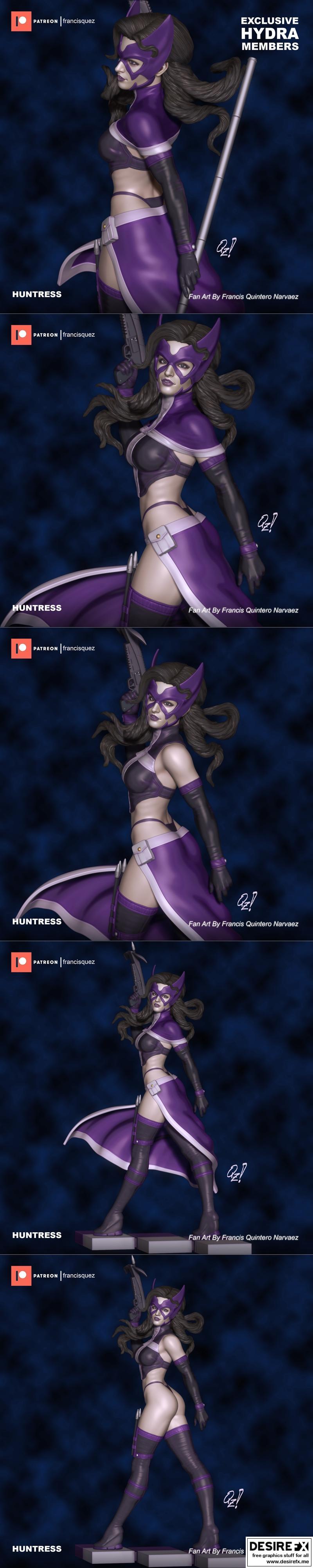 猎手女郎 Francis Quez 3D打印模型|Huntress by Francis Quez – 3D Print Model STL