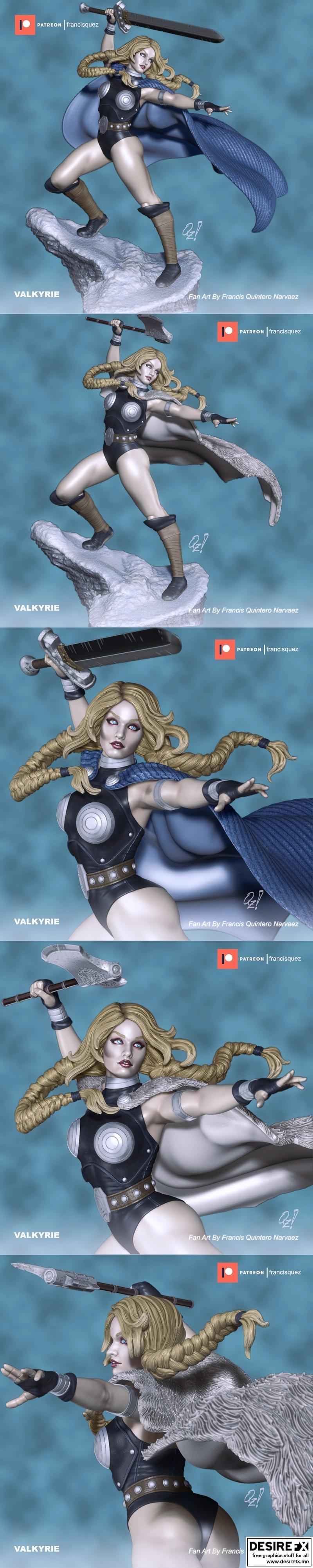 弗朗西斯·凯兹作品《瓦尔基里》3D打印模型|Valkyrie by Francis Quez – 3D Print Model STL