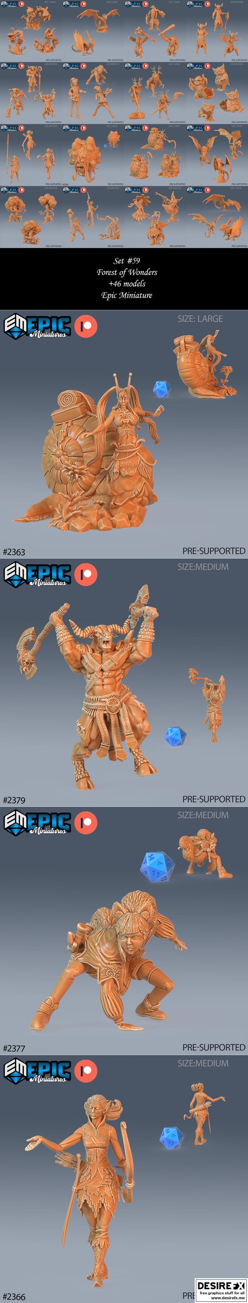 史诗迷你模型——奇境森林降临——3D打印模型STL|Epic Miniatures – Forest of Wonders incoming – 3D Print Model STL