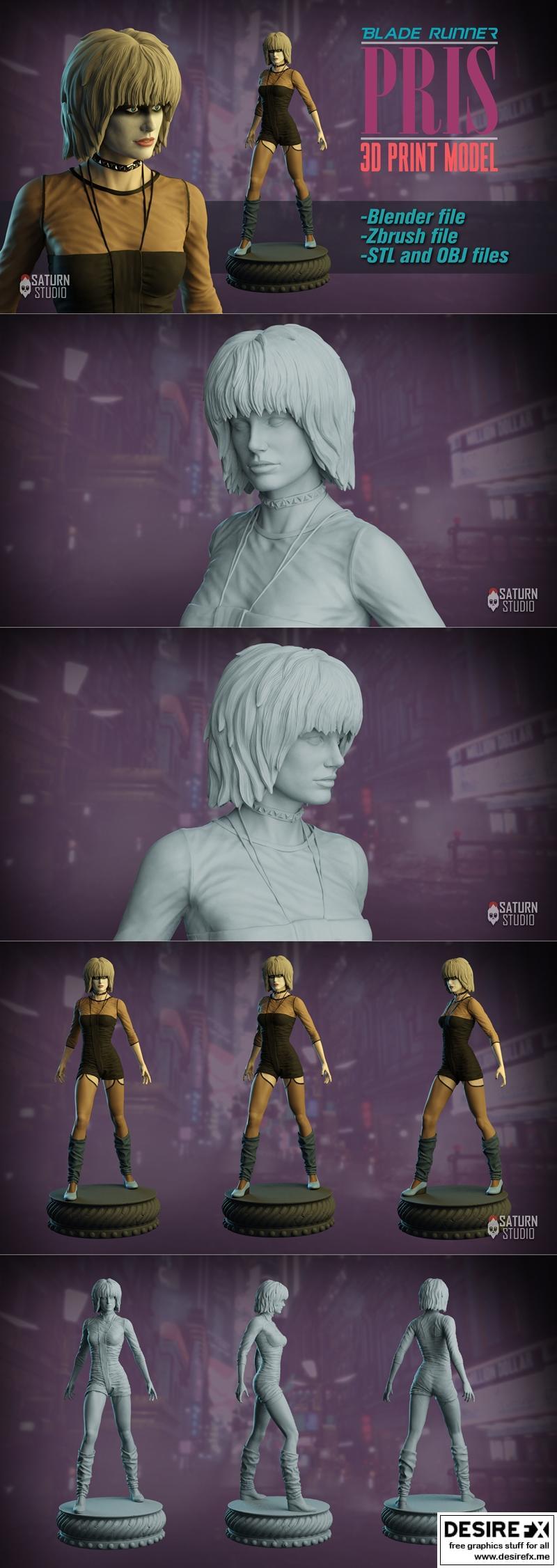 布莱德威特 3D打印模型|Blade Runner – Pris – 3D Print Model STL