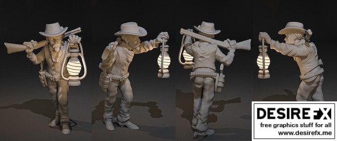 高 noon迷你模型 Marksman 3D打印套件|High Noon Miniature Set The Marksman – 3D Print Model STL