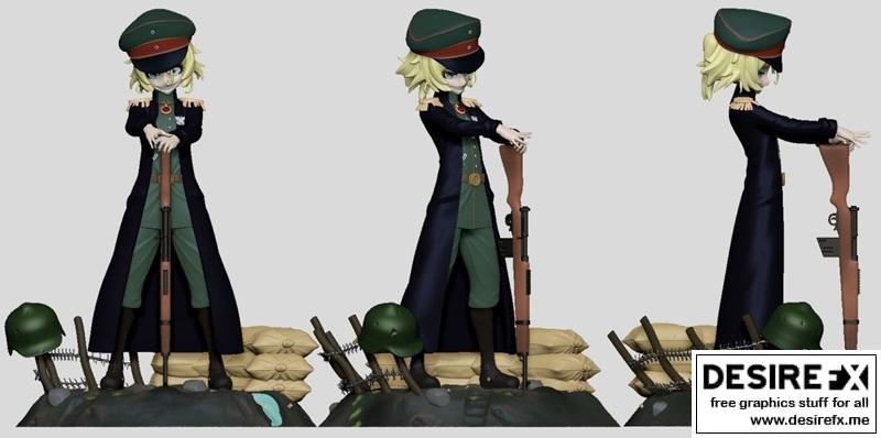 Tanya The Evil 3D打印模型|Tanya The Evil – 3D Print Model STL