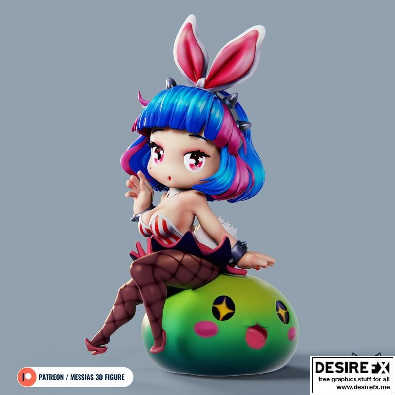 枫之谷小兔3D打印模型|Chibi Bunny girl maple story – 3D Print Model STL