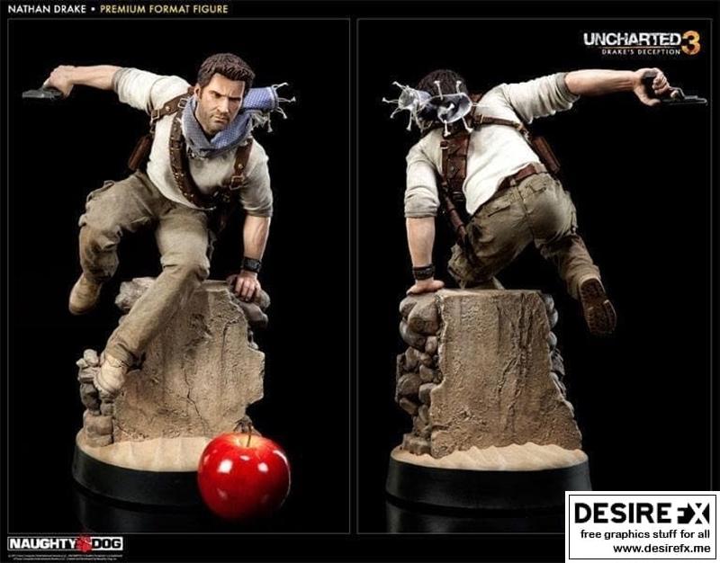 无人深空3 富兰克林·德拉克 3D打印模型|Uncharted 3 Nathan Drake – 3D Print Model STL