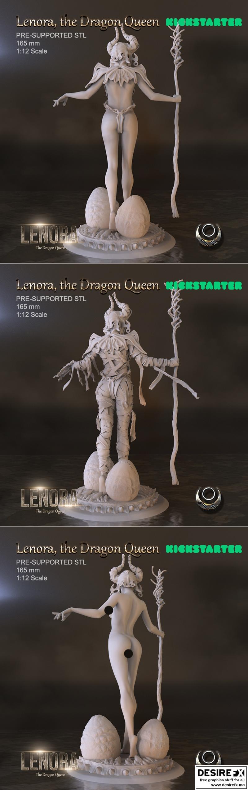 龙族女王伦诺拉 3D打印模型|Lenora the Dragon Queen Collection – 3D Print Model STL