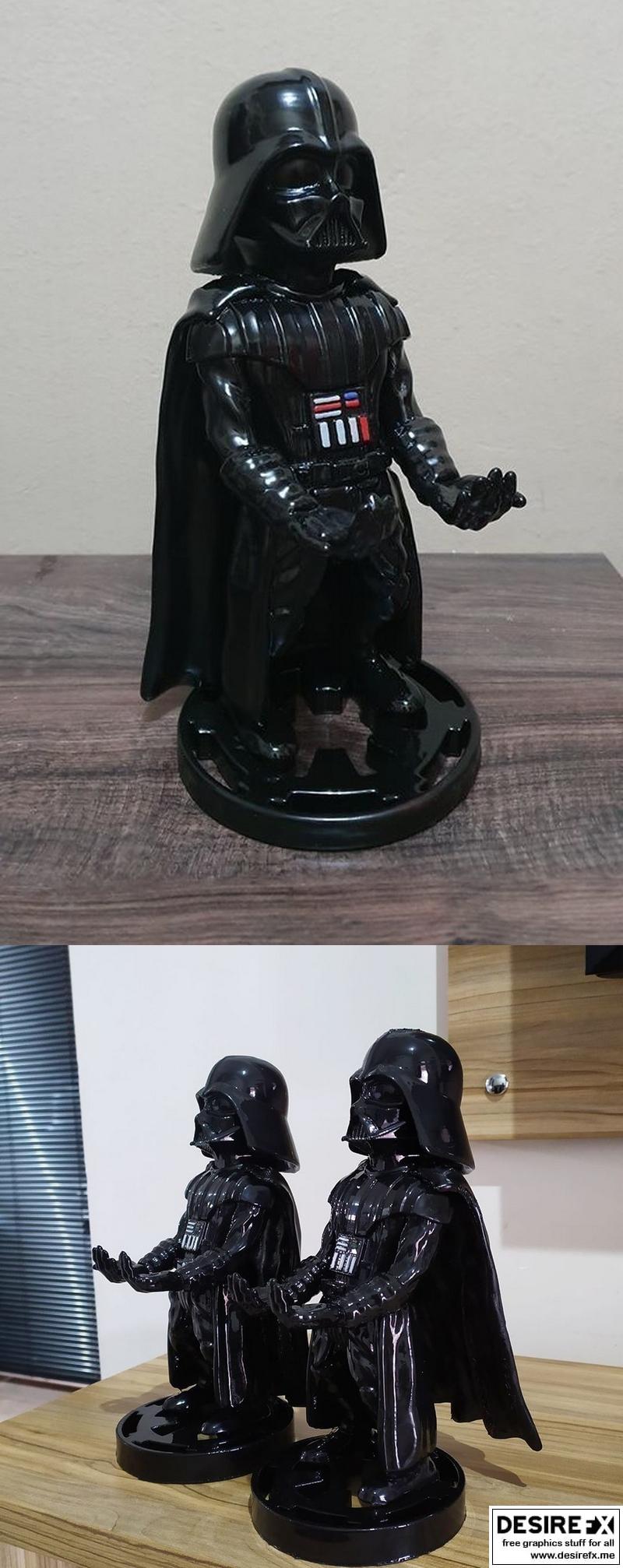 黑暗帝国手机架与手柄支架——3D打印模型|Darth Vader Cellphone and Joystick Holder – 3D Print Model STL