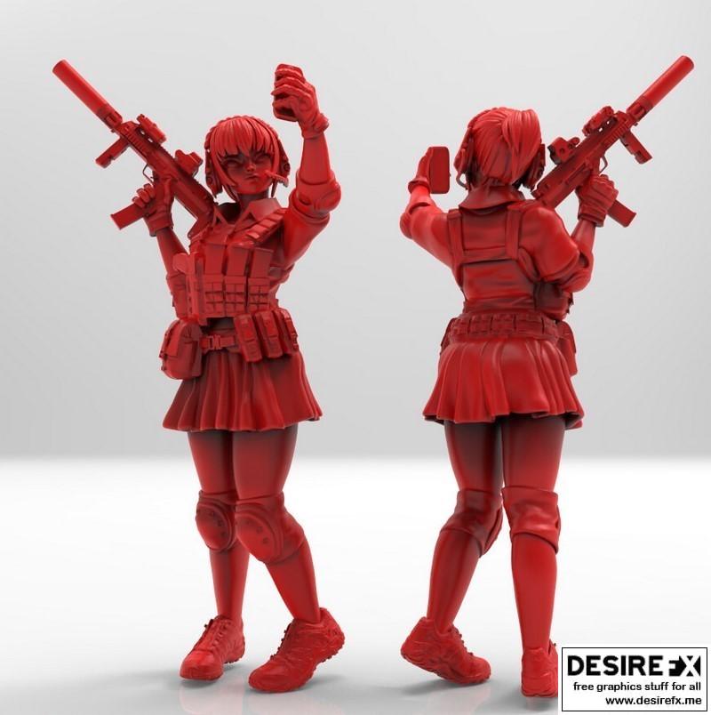 Gakou Tactic Emi 3D打印模型|Gakou Tactic – Emi – 3D Print Model STL