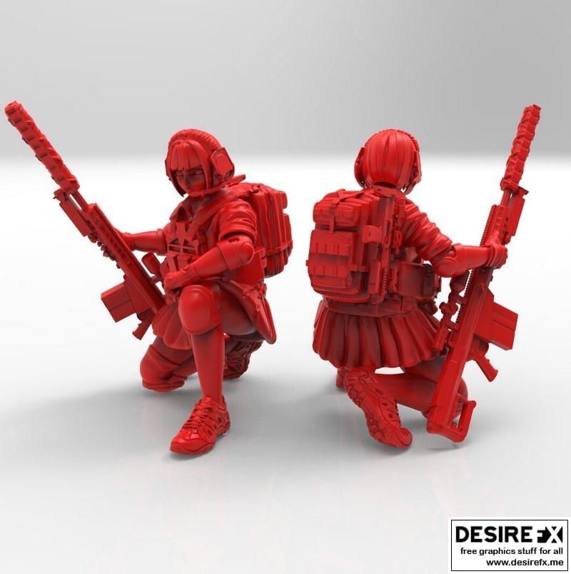 Gakou Tactic 巴雷特 3D打印模型|Gakou Tactic – Barret – 3D Print Model STL