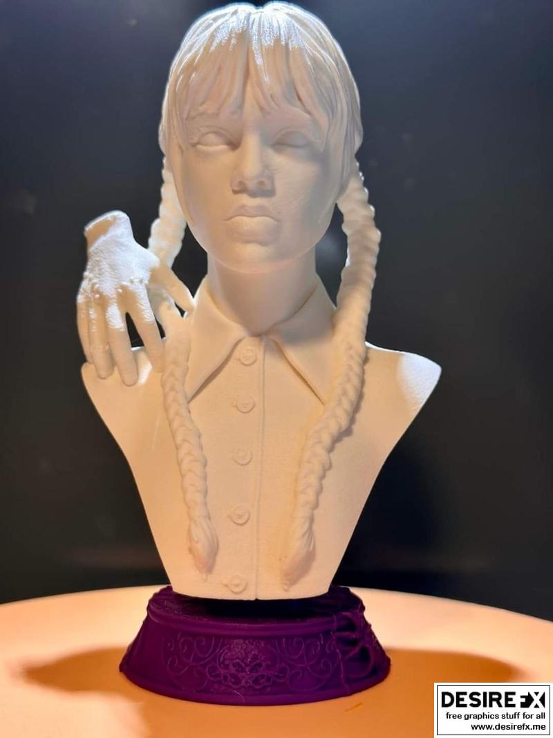 周三与拉乔——动漫角色3D打印模型|Wednesday and Lachoe – 3D Print Model STL