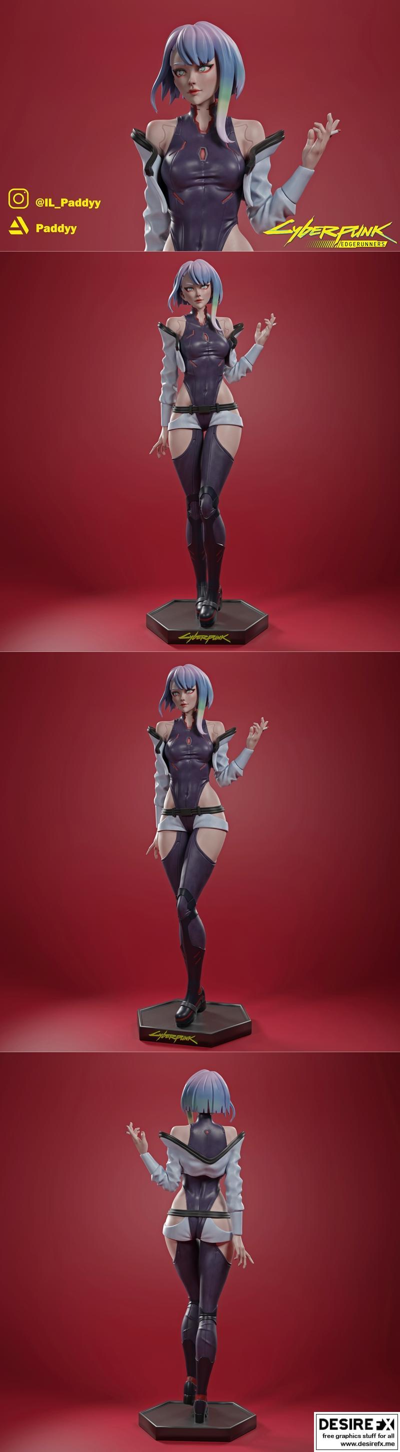 《边缘行者：露西3D打印模型》|Lucy From Edgerunners – 3D Print Model STL